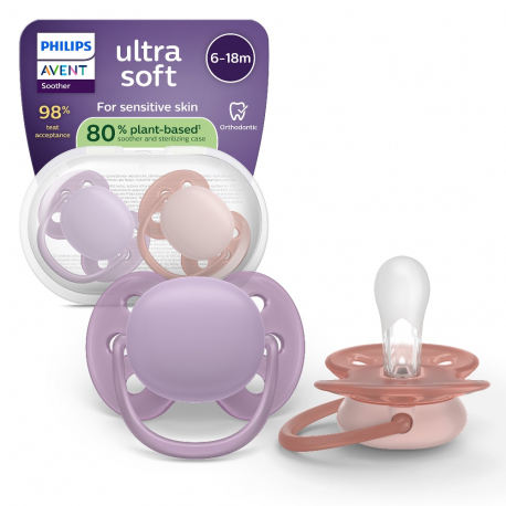 Σετ 2 πιπίλες Philips Avent Ultra Soft 6-18m SCF091/43