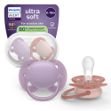 Σετ 2 πιπίλες Philips Avent Ultra Soft 6-18m SCF091/43