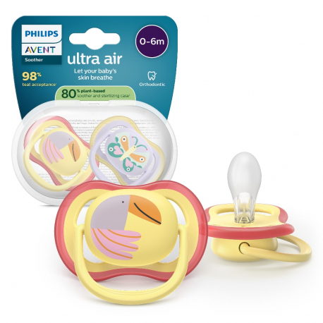 Σετ 2 πιπίλες Philips Avent Ultra Air 0-6m SCF087/04