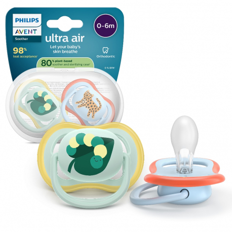 Σετ 2 πιπίλες Philips Avent Ultra Air 0-6m SCF087/02