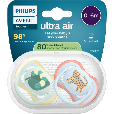 Σετ 2 πιπίλες Philips Avent Ultra Air 0-6m SCF087/02