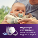Σετ 2 πιπίλες νυκτός Philips Avent Ultra Air Nighttime 0-6m SCF376/24