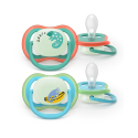 Σετ 2 πιπίλες νυκτός Philips Avent Ultra Air Nighttime 6-18m SCF376/28