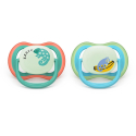 Σετ 2 πιπίλες νυκτός Philips Avent Ultra Air Nighttime 6-18m SCF376/28