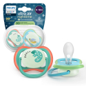 Σετ 2 πιπίλες νυκτός Philips Avent Ultra Air Nighttime 6-18m SCF376/28