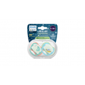 Σετ 2 πιπίλες νυκτός Philips Avent Ultra Air Nighttime 6-18m SCF376/28