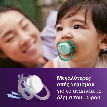 Σετ 2 πιπίλες νυκτός Philips Avent Ultra Air Nighttime 6-18m SCF376/28