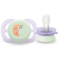 Σετ 2 πιπίλες νυκτός Philips Avent Ultra Start Nighttime 0-2m SCF075/17