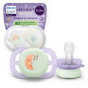Σετ 2 πιπίλες νυκτός Philips Avent Ultra Start Nighttime 0-2m SCF075/17