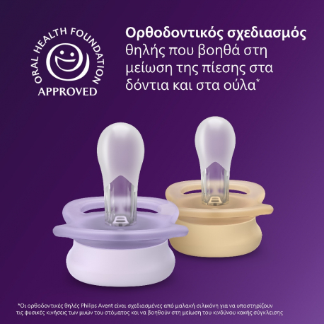 Σετ 2 πιπίλες Philips Avent Ultra Start 0-2m SCF075/11
