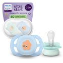 Σετ 2 πιπίλες Philips Avent Ultra Start 0-2m SCF075/14