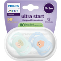 Σετ 2 πιπίλες Philips Avent Ultra Start 0-2m SCF075/14