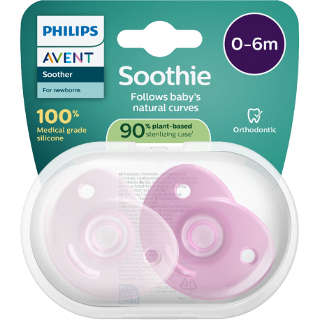 Σετ 2 πιπίλες Philips Avent Soothie 0-6M SCF099/27