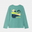 Okaidi T-shirt manches longues motif dos vert Garcon