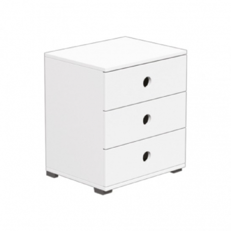 Κομοδίνο τροχήλατο CasaKids Smile με 3 συρτάρια