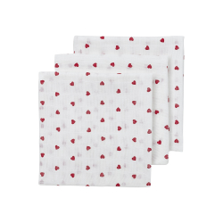Σετ 3 λαβέτες από μουσελίνα Meyco Sweet Heart
