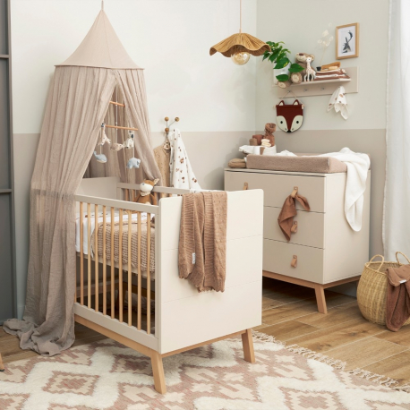 Σετ 3 λαβέτες από μουσελίνα Meyco Forest Animals Toffee