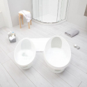Μπάνιο Shnuggle® Toddler Bath 12m+ White/Grey