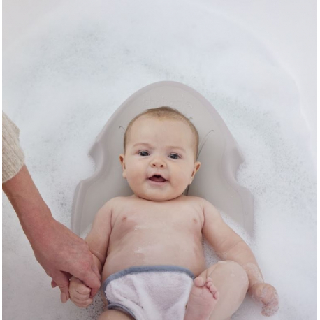 Ξαπλώστρα μπανιέρας για νεογέννητο Shnuggle® White/Grey