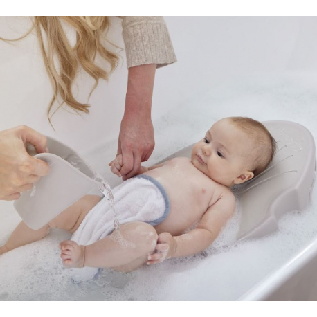 Ξαπλώστρα μπανιέρας για νεογέννητο Shnuggle® White/Grey