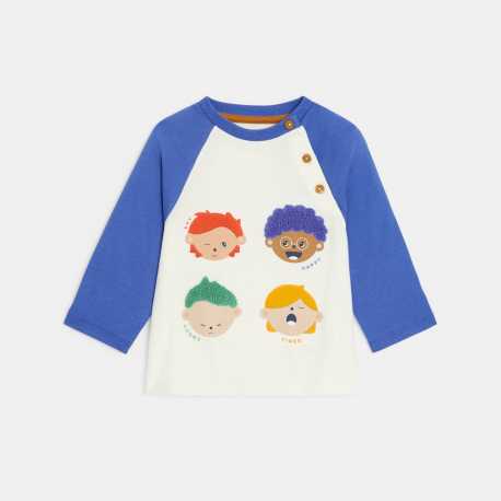 Obaibi Μπλούζα μακρυμάνικη, εκφράσεις, μπλε για μωρά αγοράκια