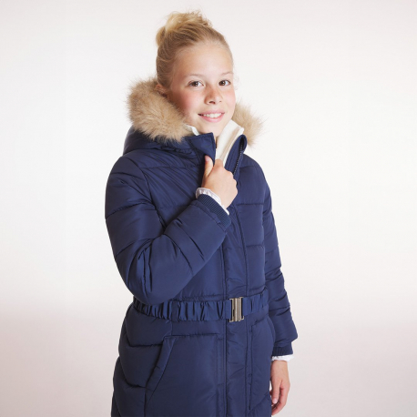 Okaidi Παλτό Parka καπιτονέ αδιάβροχο μπλε για κορίτσια