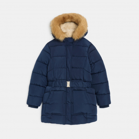 Okaidi Παλτό Parka καπιτονέ αδιάβροχο μπλε για κορίτσια