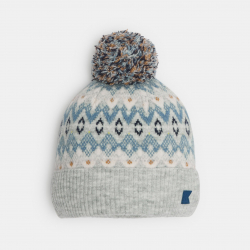 Okaidi Bonnet a pompon motif scandinave gris Garcon