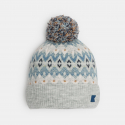 Okaidi Bonnet a pompon motif scandinave gris Garcon