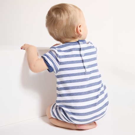 Obaibi Φορμάκι κοντό ριγέ με κοάλα, μπλε για μωρά αγοράκια