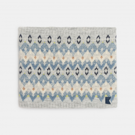 Okaidi Snood gris motif scandinave Garcon