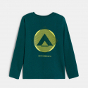 Okaidi Μπλούζα πράσινη με μοτίφ για αγόρια