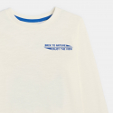 Okaidi T-shirt manches longues motif dos blanc Garcon