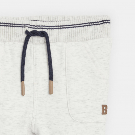 Obaibi Παντελόνι φόρμας από χνουδωτό ύφασμα σε ναυτικό μπλε για μωρά αγοράκια