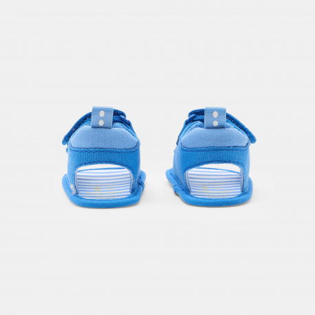 Obaibi Πέδιλα πάνινα με αυτοκόλλητη ταινία μπλε για μωρά αγοράκια