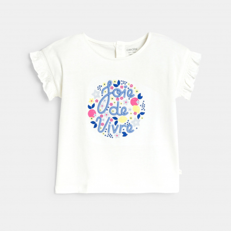 Obaibi T-shirt κεντημένο, βαμβακερό με ιδιαίτερο σχέδιο για μωρά κοριτσάκια