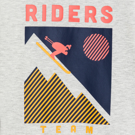 Okaidi T-shirt gris manches longues a motif Garcon