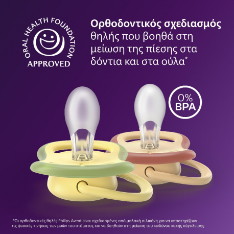 Σετ 2 πιπίλες Philips Avent Ultra Air 0-6m SCF087/08