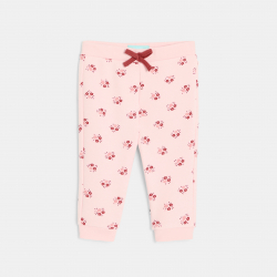 Obaibi Παντελόνι φόρμας από χνουδωτό ύφασμα, κόκκινο για μωρά κοριτσάκια