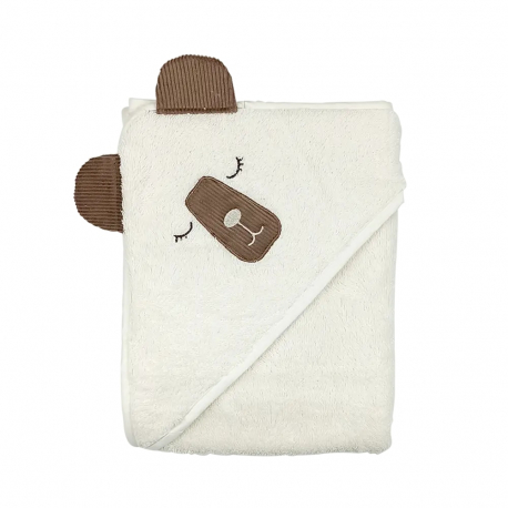 Κάπα - μπουρνούζι Baby Star Natura Εκρού