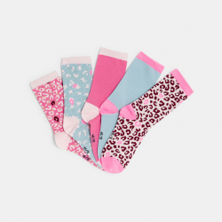 Okaidi Κάλτσες πολύχρωμες λεοπάρ (σετ των 5 ζευγαριών)