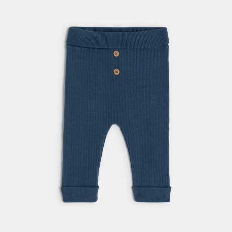 Obaibi Πουλόβερ υφασμάτινο ριγέ και παντελόνι από κοτλέ ύφασμα μπλε για μωρά αγοράκια