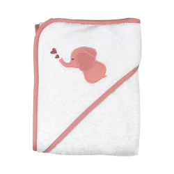 Κάπα - μπουρνούζι Baby Star Elephant Λευκό