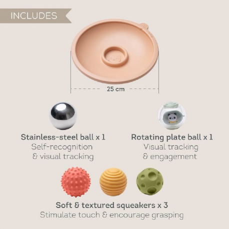 Δίσκος με αισθητηριακές μπάλες Taf toys Tummy Time Adventure Tray