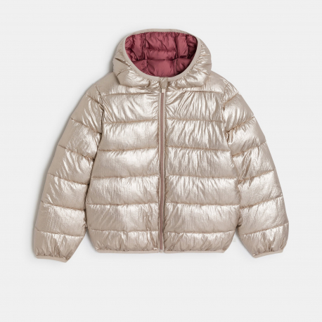 Okaidi Μπουφάν με κουκούλα ιριδίζον χρυσαφί για κορίτσια