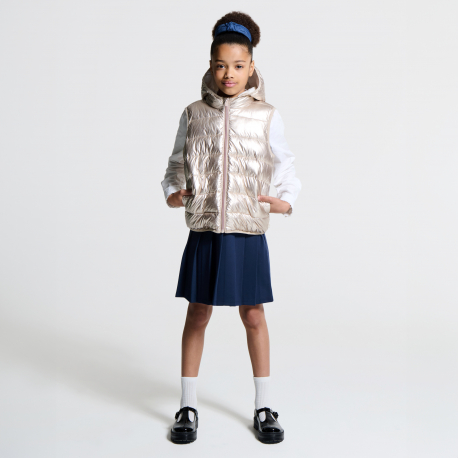 Okaidi Μπουφάν με κουκούλα ιριδίζον χρυσαφί για κορίτσια
