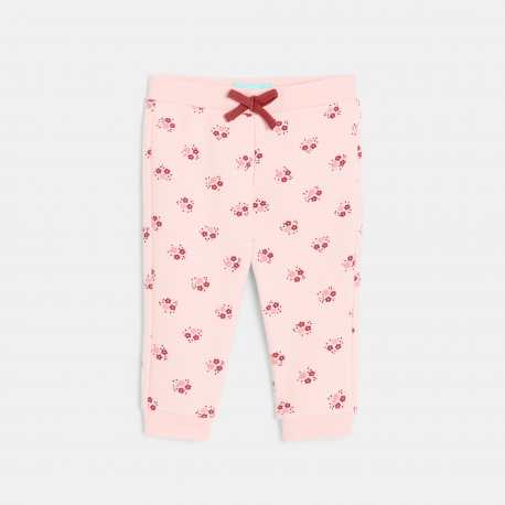 Obaibi Παντελόνι φόρμας από χνουδωτό ύφασμα, κόκκινο για μωρά κοριτσάκια