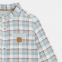 Obaibi Πουκάμισο καρό βαμβακερό μπλε για μωρά αγοράκια