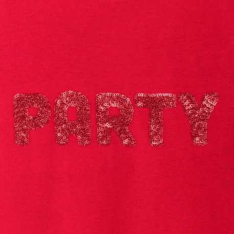 Okaidi T-shirt manches longues a message rouge Fille