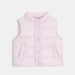 Obaibi Μπουφάν αμάνικο σε φλοράλ σχέδιο για μωρά κοριτσάκια